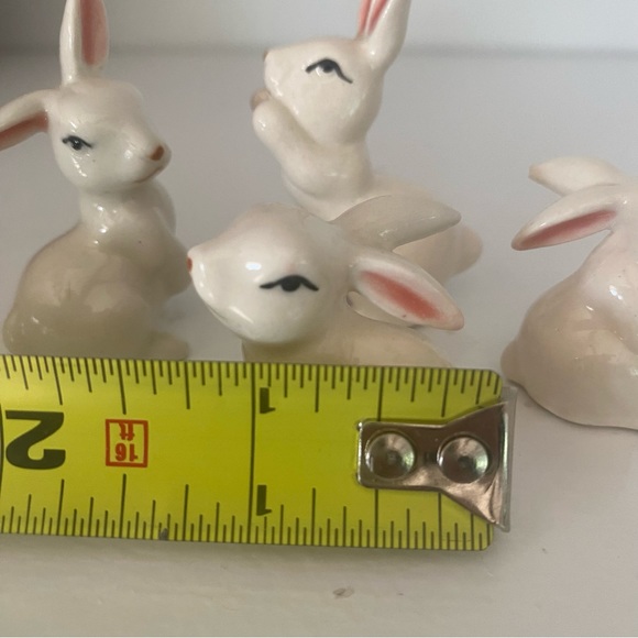 Vintage Miniature Ceramic Bunny Rabbit Figurines - Picture 5 of 6